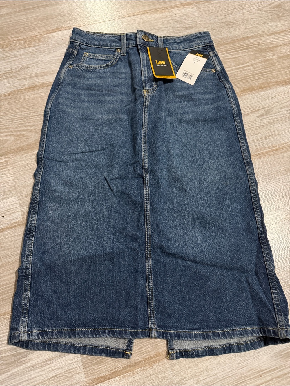 Lee Women's Straight-Leg Dark Blue Denim Skirt